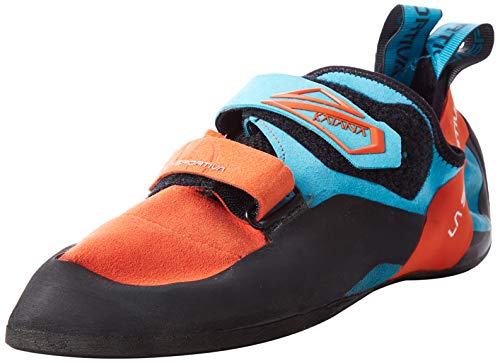 La Sportiva Katana, Zapatos de Escalada Unisex Adulto, Multicolor (Tangerine/Tropic Blue 000), 46 EU