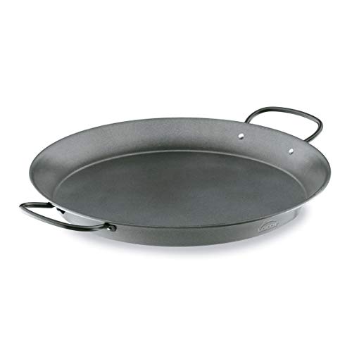 Lacor - 60135 - Paellera de Acero al Carbono, Antiadherente, Apta para cocina de Gas, Vitrocerámica, Electríca, Recubrimiento ecológico, Capacidad para 7 raciones, 36 cm