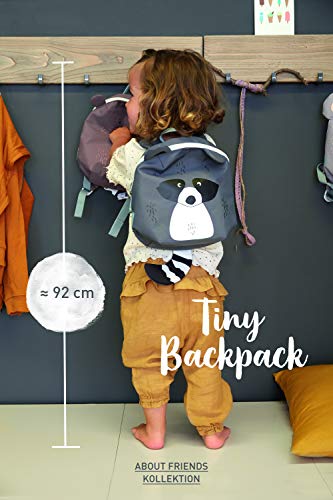 LÄSSIG About Friends Tiny Backpack Mochila infantil pequeña para el jardín de infancia con correa para el pecho a partir de 2 años, 24 cm, 3,5 L, Beaver