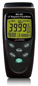 LATNEX Medidor de campo magnético MG-300 LF, mide la radiación EMF desde líneas de transmisión de alta potencia, electrodomésticos, cables eléctricos, perfecto para inspecciones de hogar EMF