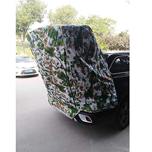 LCZ Marquesina Tienda Impermeable De La Parte Trasera del Remolque Toldo Carpa Plegable Portátil Coche SUV con Dos Sacos De Arena, Camping Simple Edition para 2 Personas,Verde