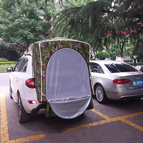 LCZ Marquesina Tienda Impermeable De La Parte Trasera del Remolque Toldo Carpa Plegable Portátil Coche SUV con Dos Sacos De Arena, Camping Simple Edition para 2 Personas,Verde