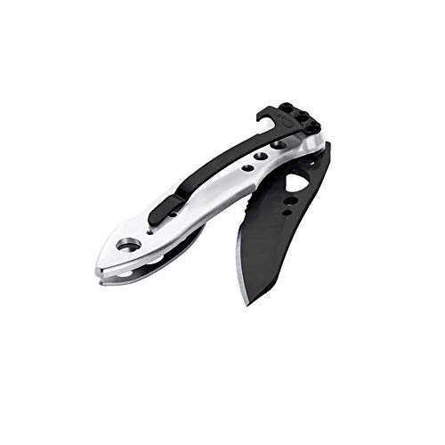 Leatherman Skeletool KBX - Navaja de bolsillo multiusos resistente con abrebotellas, fabricada en EE.UU., en negro y plata