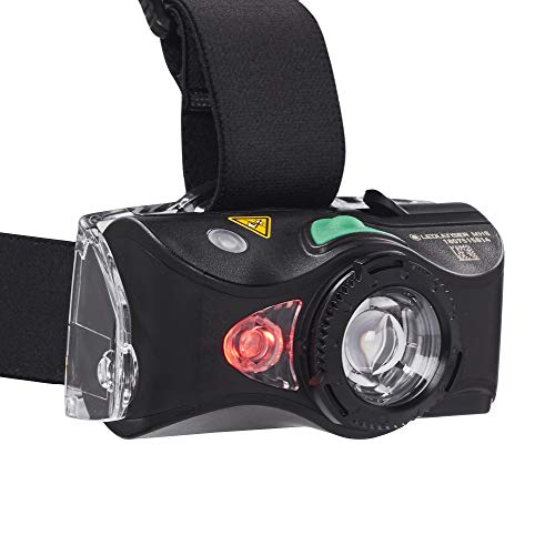 Ledlenser, MH8 - Linterna frontal recargable con correa extraíble para la cabeza, LED de alta potencia, 600 lúmenes, mochilero, senderismo, camping, color negro y verde