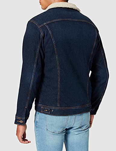 Lee Chaqueta Sherpa, Chaqueta Vaquera, Hombre, Azul (Dark Sidney), L