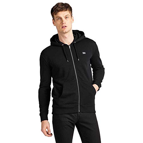 Lee Zip Through Hoodie, Sudadera con Capucha, Hombre, Negro (Black 01), XL