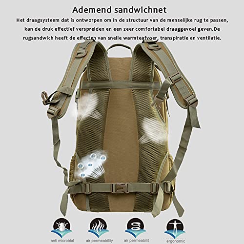 LEIKEI Mochila de 30L Mochilas de Senderismo táctico Mochila Mochilas de Senderismo al Aire Libre para Acampar Senderismo Viajes Senderismo Mochilas,G-30L