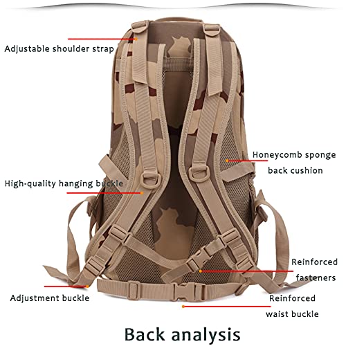 LEIKEI Mochila Táctica Militar Mochila Grande De Asalto del Ejército Mochila para Mochilas Al Aire Libre Actividades Senderismo Camping Trekking Caza Mochila,G-35L