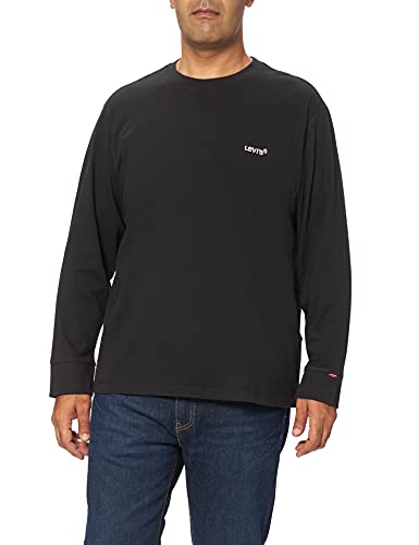 Levi's Big and Tall Big LS Red Tab tee Camiseta, Negro Mineral, XXXL para Hombre