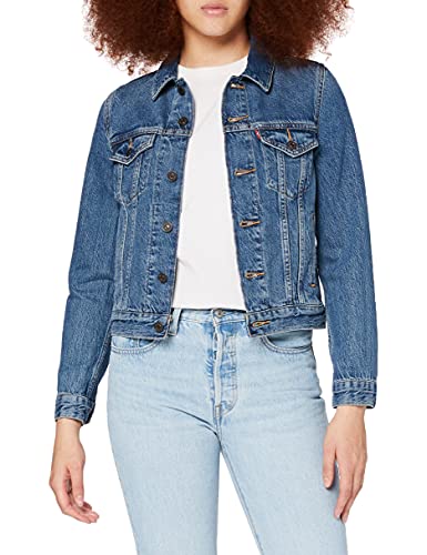 Levi's Original Trucker Chaqueta de Mezclilla, Soft As Butter Dark, M para Mujer