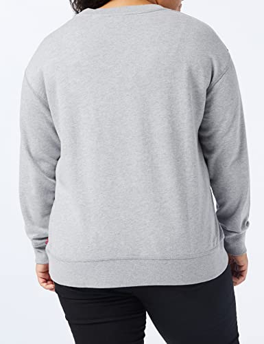 Levi's Plus Size Pl Graphic Standard Sudadera, Crew Core Batwing II Starstruck Heather Grey, XL para Mujer