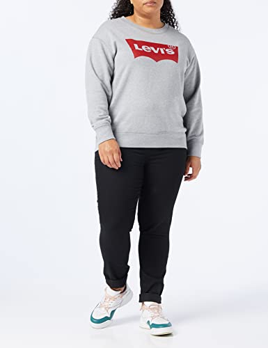 Levi's Plus Size Pl Graphic Standard Sudadera, Crew Core Batwing II Starstruck Heather Grey, XL para Mujer