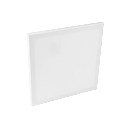 Lienzo sobre bastidor, 280 g/m², color blanco, ideal para pintar con pinturas acrílicas (20 x 20 cm, 3 unidades)