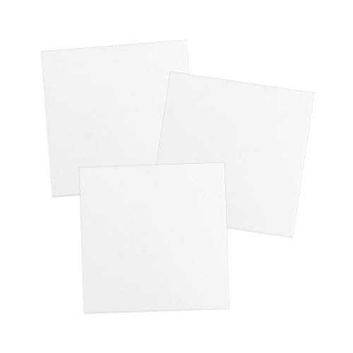 Lienzo sobre bastidor, 280 g/m², color blanco, ideal para pintar con pinturas acrílicas (20 x 20 cm, 3 unidades)