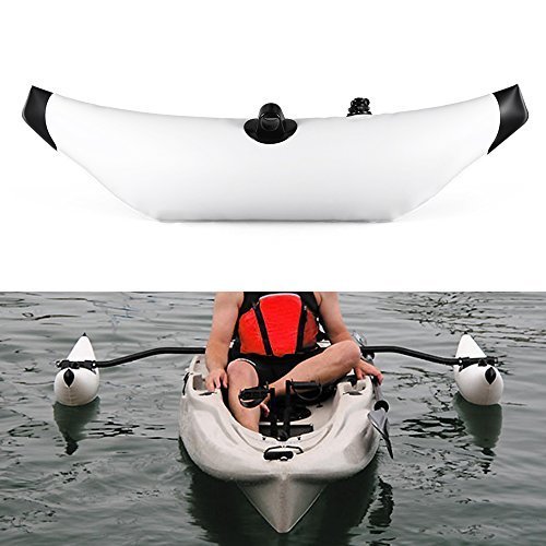 Lixada Kayak estabilizador PVC Inflable Outrigger Kayak Canoa Barco de Pesca de Pie Flotador Sistema Estabilizador (Blanco)