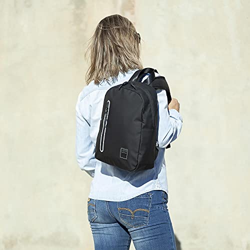 Lois - Mochila Hombre Mujer Deporte Juvenil de Marca Skechers Multifuncional Ligera y Resistente con Compartimento Ordenador Portatil Uso Diario Instituto Universidad y Viajes 3, Color Negro