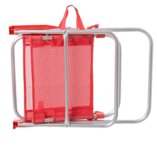 LOLAhome Silla de Playa Plegable Coral de Aluminio de 78x57x50 cm