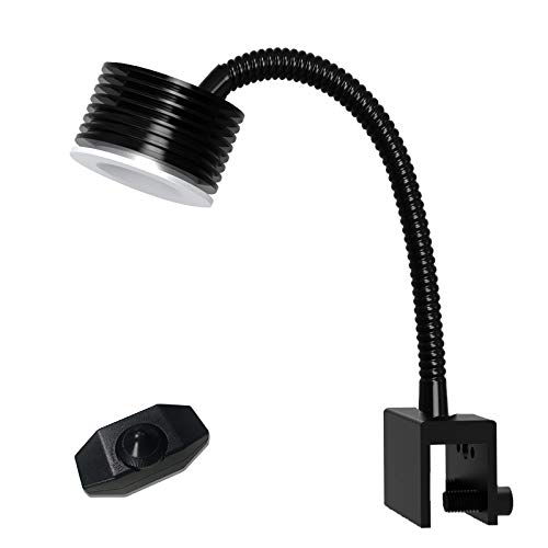 Lominie Lampada Acquario, Asta 20 Nano Dimmerabile Pianta Acquario LED Carro Armato Luce con 6500K Collo Di Cigno per Piante Acquario D'acqua Dolce Fish Tank Refugium (F20 Acqua Dolce)