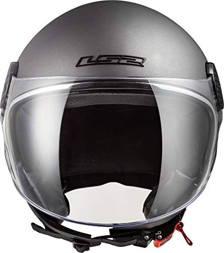 LS2, Casco jet moto, Sphere Lux titanio, M