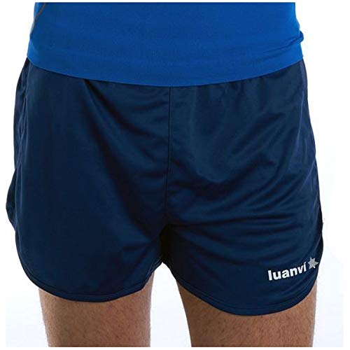 Luanvi Gama Pantalones Cortos de Atletismo, Hombre, Azul Marino, S