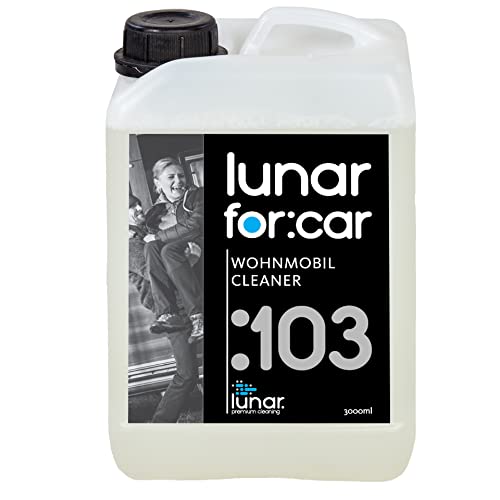 Lunar. Limpiador de caravanas Premium Cleaning, 3 litros, concentrado para eliminar las marcas de lluvia, limpiador de caravanas, con grifo dosificador