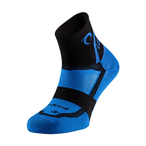 Lurbel Pista, Calcetines running, calcetines transpirables y Anti-olor, calcetines de correr, calcetines deportivos Unisex. (AZUL ROYAL - NEGRO, GRANDE - L)