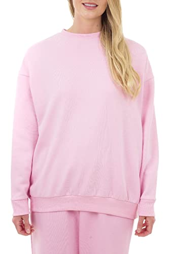 M17 Womens Ladies Recycled Oversized Sweatshirt Soft Cosy Casual Pullover Jumper (M, Pink) Sudadera de Gran tamaño reciclada para Mujer, Suave, Acogedor, Informal, Jersey, Rosa