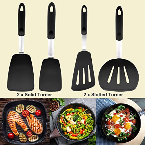 MALOGIC JmeGe Silicone Kitchen Utensils Set 10 PCS Heat Resistant Silicone Cooking Utensils Baking Utensils Silicone Cream Scraper.