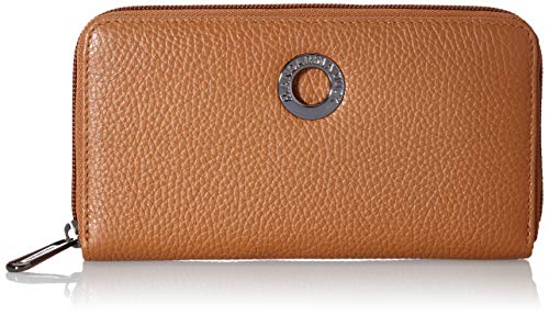 Mandarina Duck Mellow Leather P10FZP61, Accesorio de Viaje-Billetera para Mujer, Indian Tan, 19x10,5x2,0999999 (L x H x W)