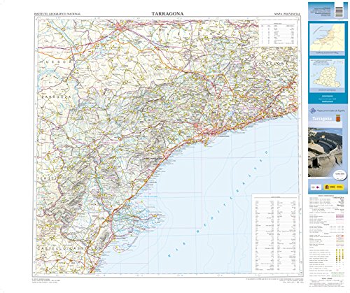 Mapa provincial Tarragona 1:200.000