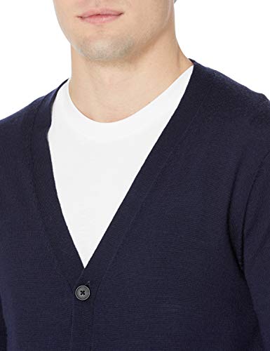 Marca Amazon - Goodthreads - Rebeca de lana merino para hombre, Azul (Navy), XX-Large