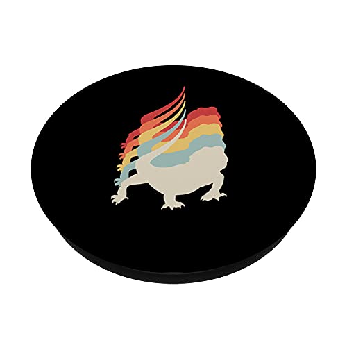 Mascota Dragón Barbudo Lagartija Pogona Vitticeps Reptil PopSockets PopGrip Intercambiable