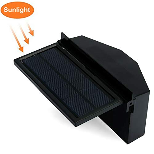 MASO Ventilador de escape de coche con energía solar, ventilador de radiador de coche, radiador de ventilación de aire de ahorro de energía purificadores de aire 2W ABS (negro)