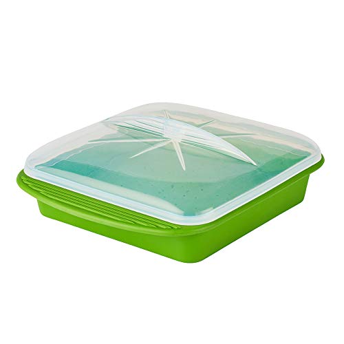 Mastrad F69288 Papillotes Minute XL - Flexible y antiadherente - Conserva los nutrientes de tus alimentos - Cocción sana - Apto para horno y microondas - Silicona sin BPA - Capacidad: 2 L - Verde