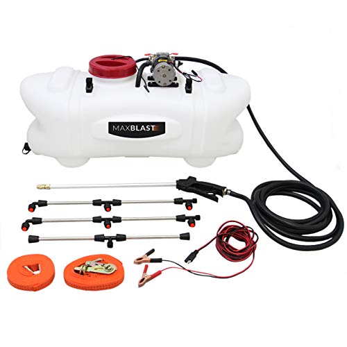 MaxBlast 100L Pulverizador ATV Pulverizador de 12 Voltios con Barra y Accesorios Fertilizantes para Tractores Cuádruples Pesticidas Agrícolas