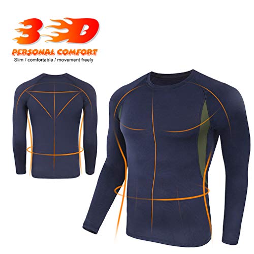 MEETYOO Conjuntos térmicos homem, desportos roupa interior térmica ar livre base Layer Thermo Function roupa desportiva de inverno para Running ciclismo esqui