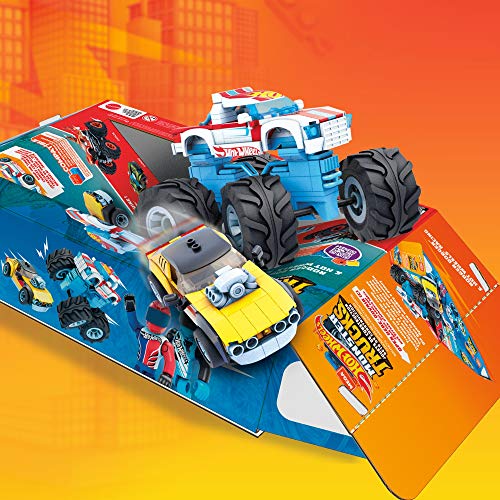 Mega Construx Monster Trucks Pack 2 coches de juguete de bloques de construcción, incluye 2 figuras, para niños +5 años (Mattel GYG22)