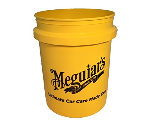 MEGUIAR'S RG203 Yellow Wash Bucket - Cubo de Lavado Amarillo, 19 litros