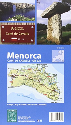 Menorca. Camí de Cavalls. GR-223. Escala 1:50.000. Mapa excursionista. Español, English, Deustch. Alpina editorial (Guias De Senderismo)