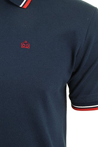 Merc of London Card Polo Shirt, Bleu (Navy/Red), M para Hombre