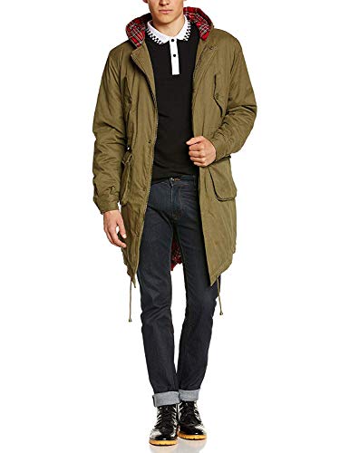 Merc of London Tobias Parka Abrigo, Vert (Combat Green), M para Hombre