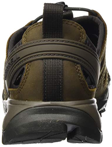 Merrell Choprock Leather Shandal, Zapatillas Impermeables para Mujer, Marrón (Brindle), 40 EU