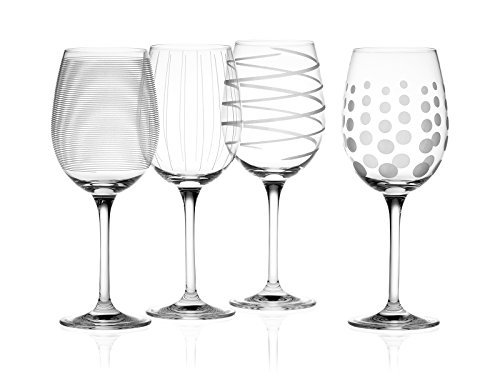 MIKASA Creative Tops Cheers de Cristal Copas de Vino Blanco, Juego de 4, Multi-Color
