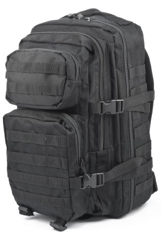 Mil-Tec Military Army Patrol Molle Assault Pack Tactical Combat Rucksack Backpack Bag 36L Black