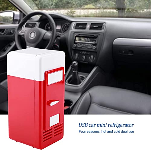 Mini Refrigerator USB Small Beer Fridge Portable Car Freezer for Drinks Beverage Cans Coffee Electric Coolers for Camping Home Dorm Bedroom Travel Office