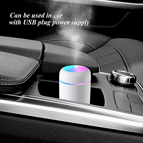 Mini USB compacto moderno diseño humidificador de aire rosa, U-MATE difusor de aroma de aceite esencial, luz LED de noche colorida, para coche, oficina, hogar, estudio, yoga, spa