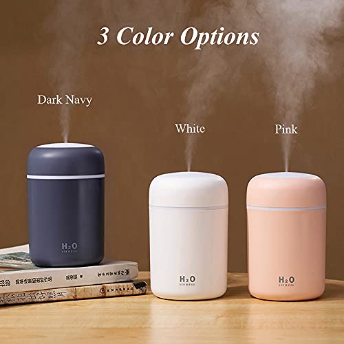 Mini USB compacto moderno diseño humidificador de aire rosa, U-MATE difusor de aroma de aceite esencial, luz LED de noche colorida, para coche, oficina, hogar, estudio, yoga, spa