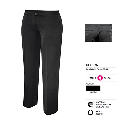 MISEMIYA Camarera Barista COCTELERO Pantalon Chino utilidades de Trabajo, Negro, 38:Cintura:76cm Mujeres