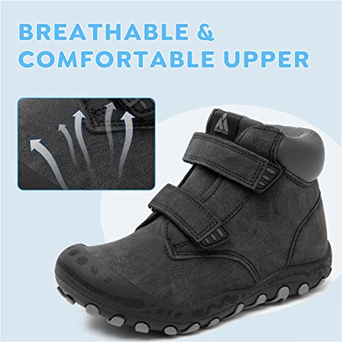 Mishansha Niño Niña Zapatillas Senderismo Ligero y Transpirable Zapatos de Senderismo Antideslizante Botas de Montaña al Aire Libre Unisexo, Niño Negro 24