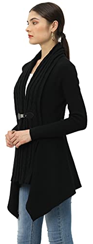 MISS MOLY Ultra-Light Chaleco de Pluma Plegable Chaquetas Mujer Acolchado con Capucha Negro - L